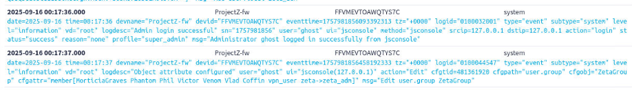 Log entries showing the exploit