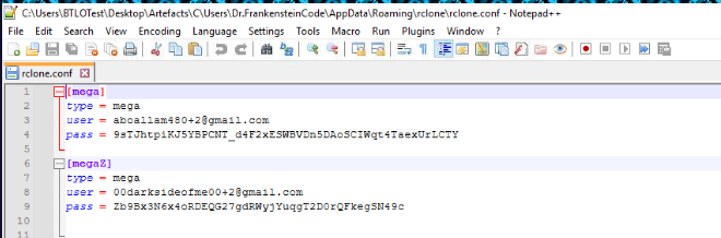 Rclone configuration file