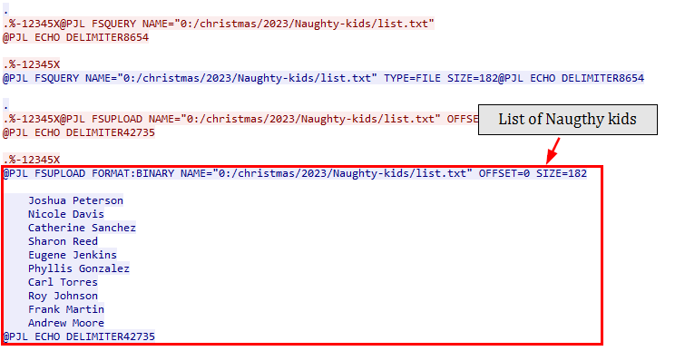 PJL FSUPLOAD — Naughty-kids list.txt retrieved