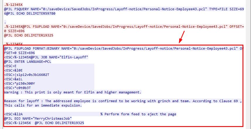 Personal-Notice-Employee43.pcl — termination notice for Elfin