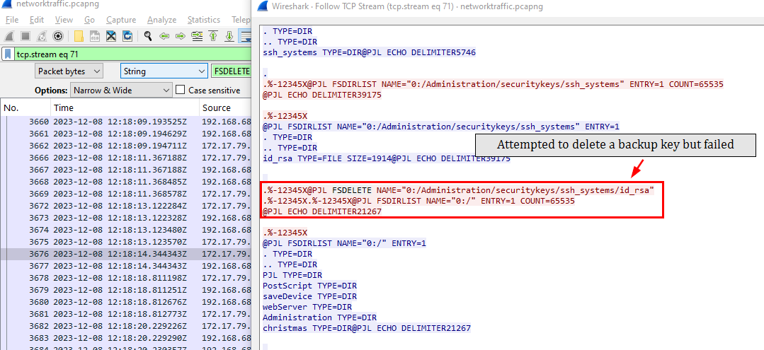 Attempted to delete SSH private key