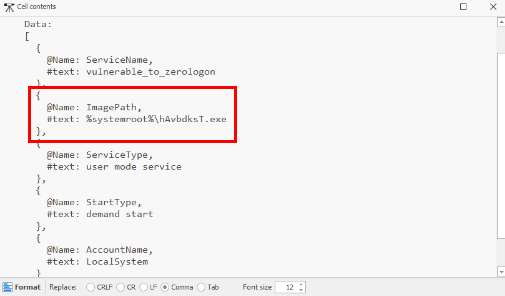 Service Path installed on DC at same time as ZeroLogon