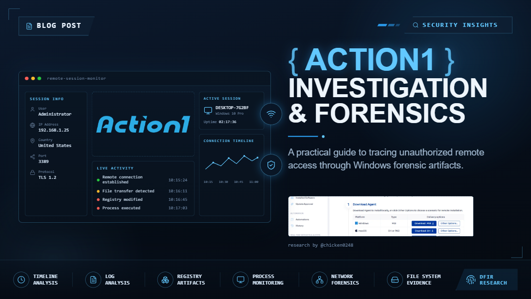 Action1 RMM Forensics Artifacts for Windows