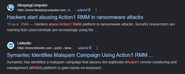 Action1 abused in ransomware intrusions