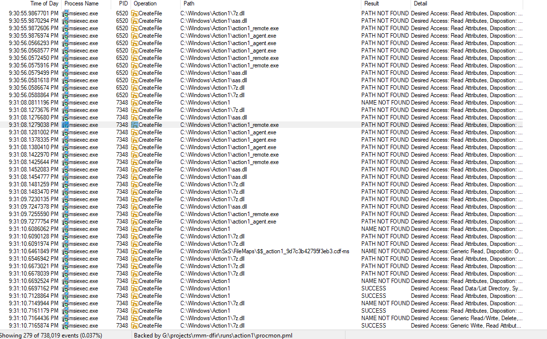 C:\Windows\Action1 folder created during install