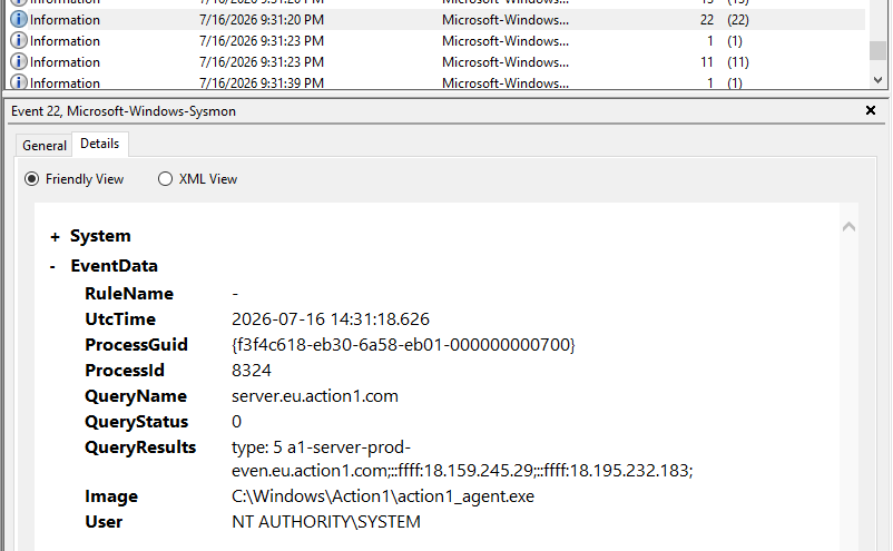 Persistent channel to server.eu.action1.com