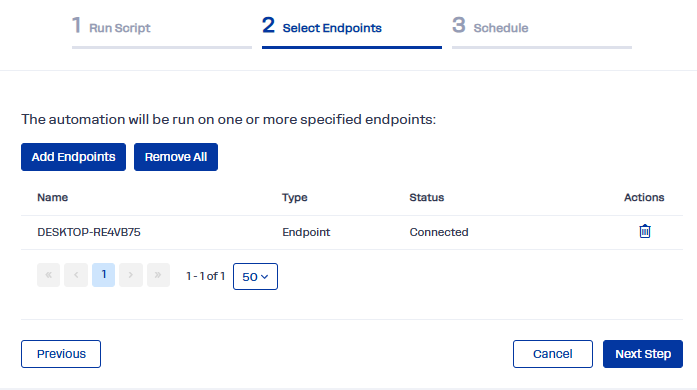 Adding endpoints and naming the automation
