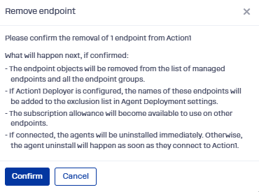 Remote uninstall from the console 2