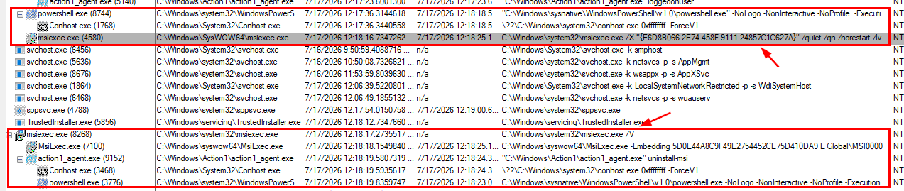 Uninstall cleanup removes files except logs and CrashDumps