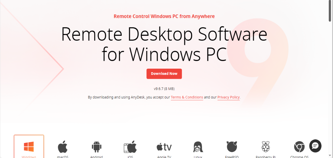 AnyDesk website download page