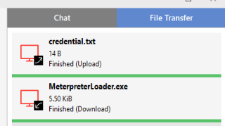 File download from end device shown as Upload