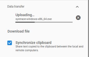Demonstrating file upload download with one download canceled midway