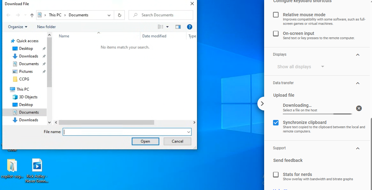 No upload or download log files on the system, need file creation events and network activity