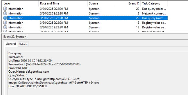 DNS request to *.gotohttp.com