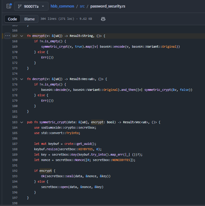 Encrypted password in RustDesk.toml