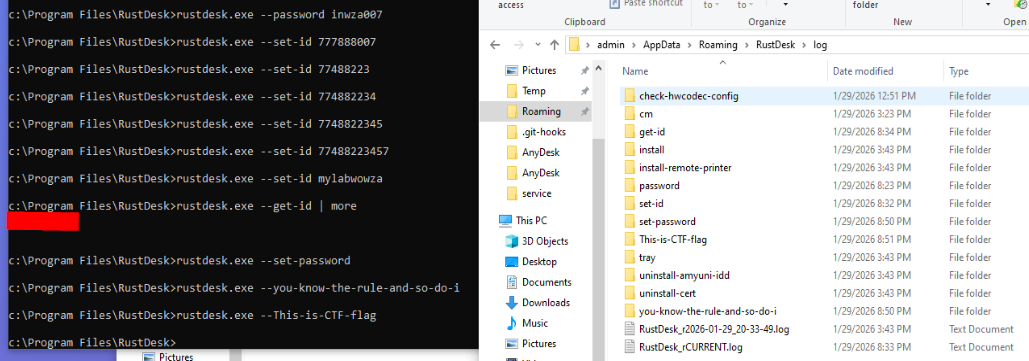 Wrong flag causes folder named -- to be created