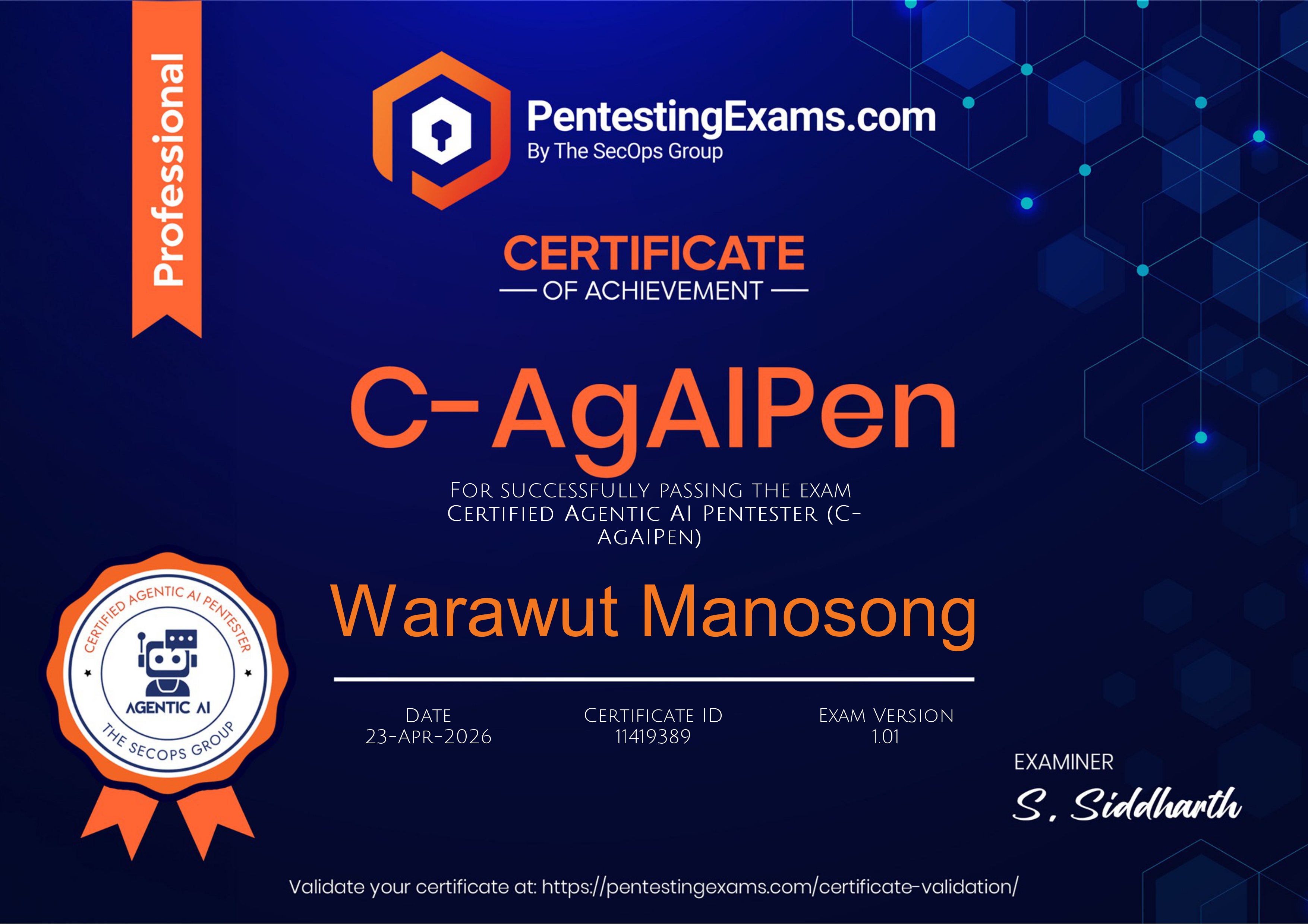 C-AgAIPen (Certified Agentic AI Pentester) Review