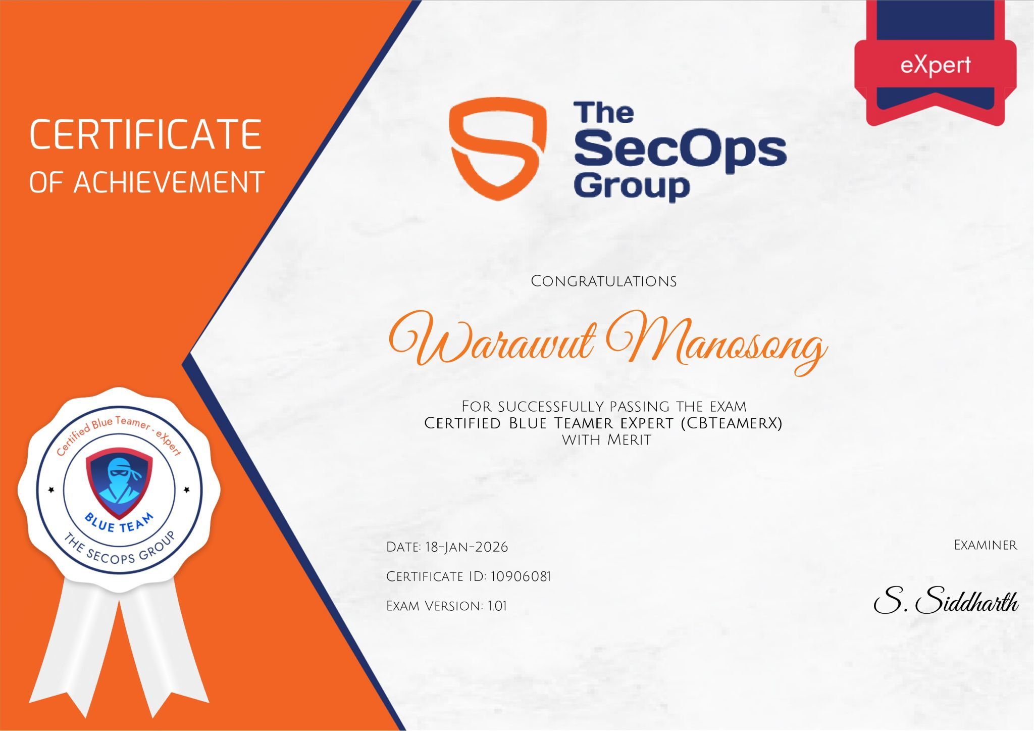 Certified Blue Teamer eXpert (CBTeamerX)