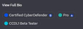 Discord — Certified CyberDefender role granted