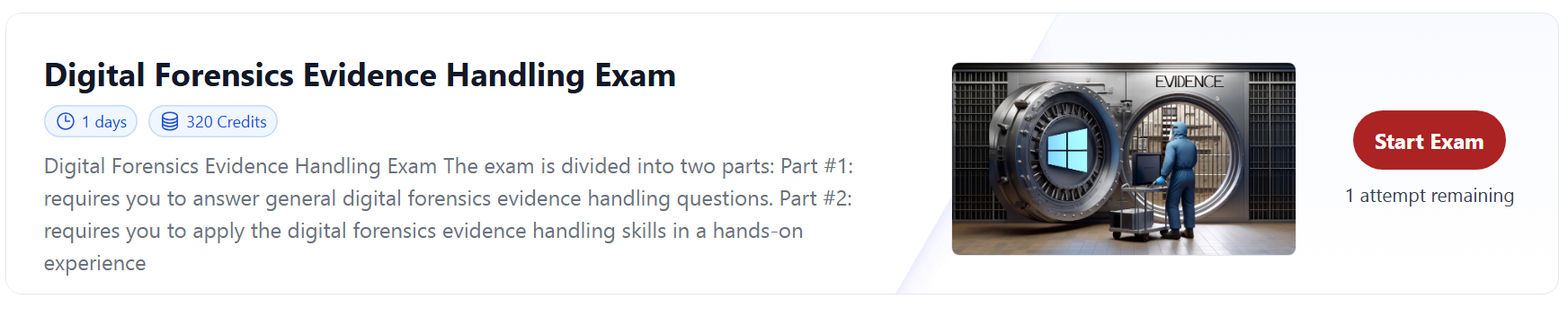 Exam purchased on Friday 2nd May 2025