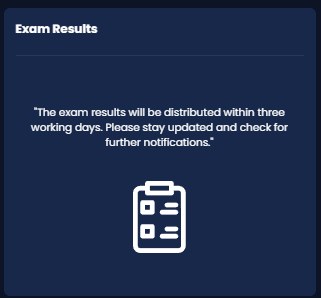 Exam environment after the countdown ended