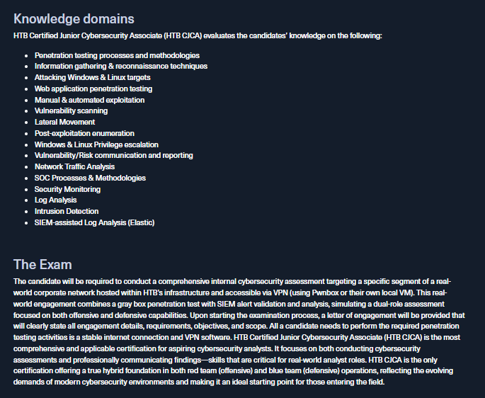CJCA exam knowledge domains