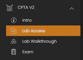 Lab access activation page