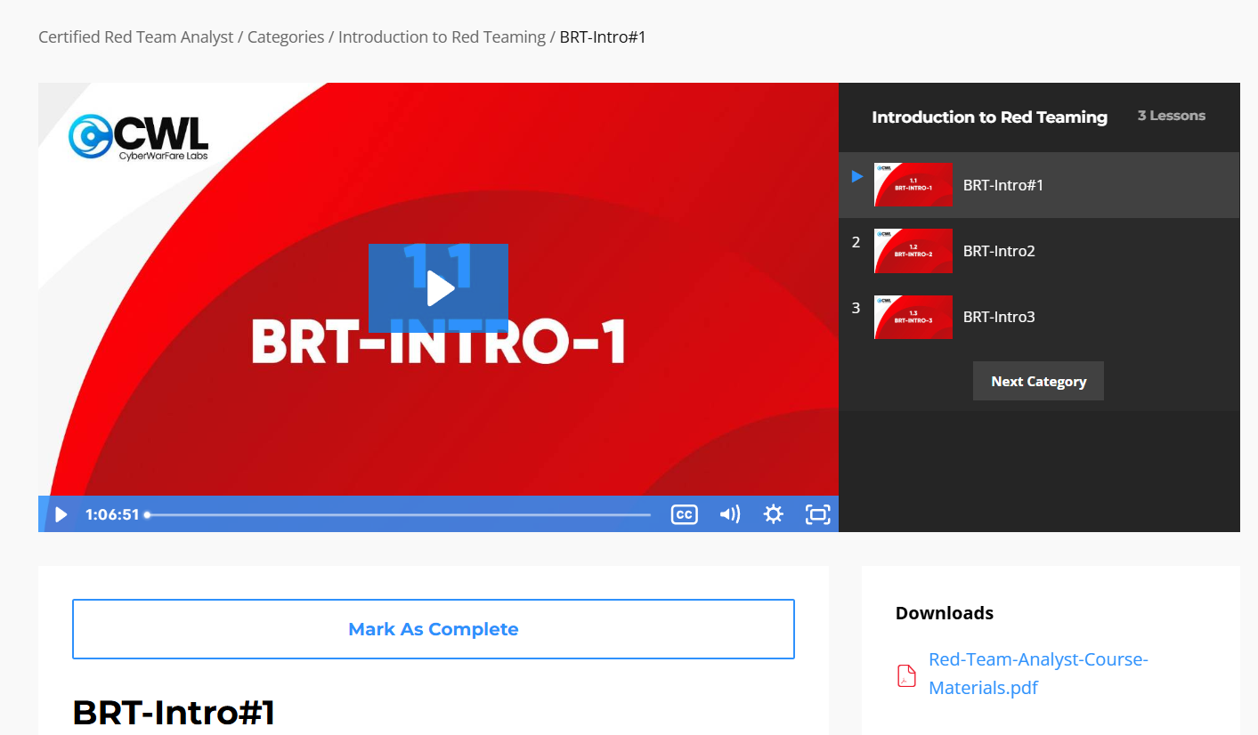 PDF download available from the first lesson