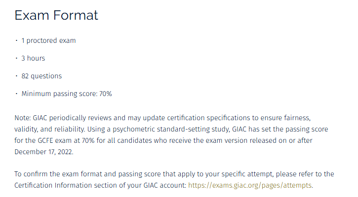 GCFE practice test interface