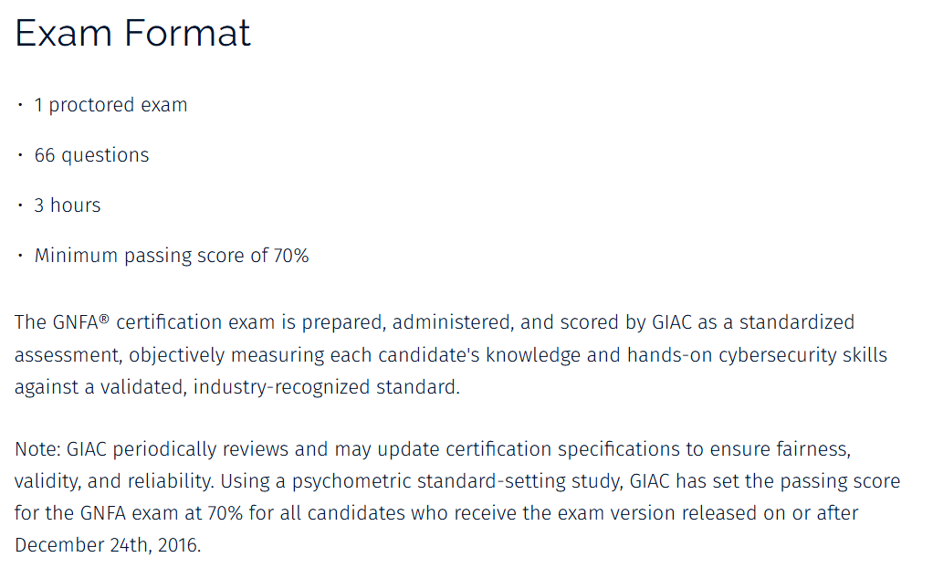 GNFA exam day at the testing center