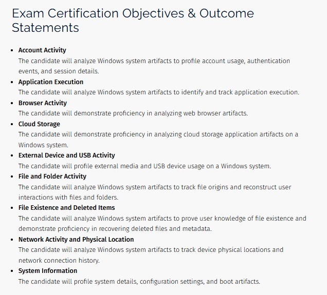 GX-FE exam objectives overview