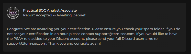 PSAP certification badge