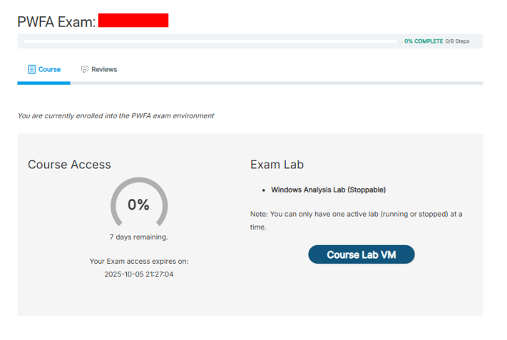 PWFA exam start — now available anytime without pre-booking