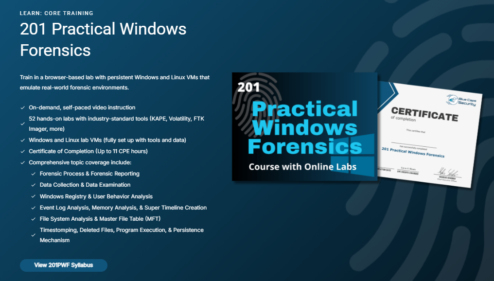 PWF course landing page
